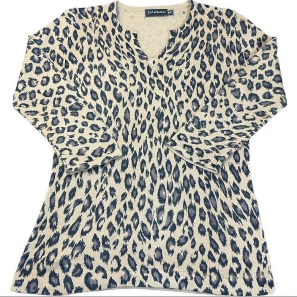 J. Michael’s Sweater Animal Print Womans